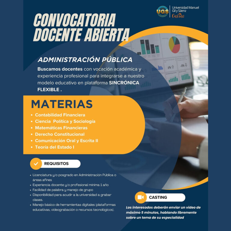 Banner Convocatoria Docente en Administración