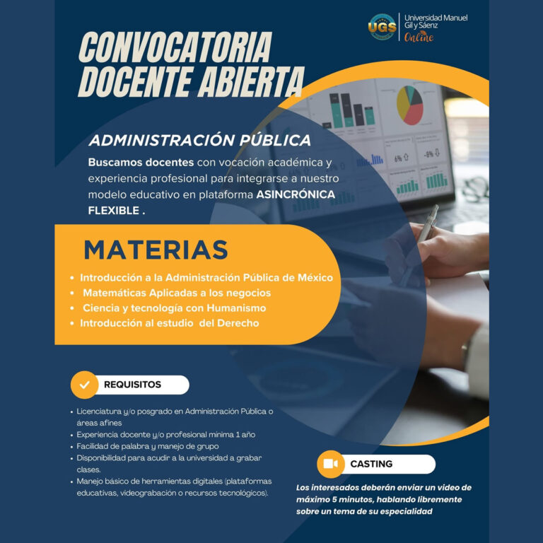 Banner Convocatoria Docente en Administración Pública